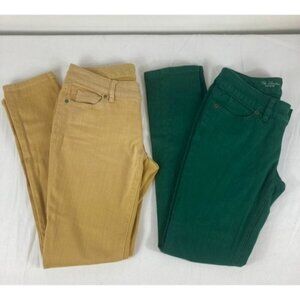 Womens‎ The Limited 678 Stretch Skinny Jeans Mustard Green 2